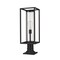 Z-Lite Dunbroch 1 Light Outdoor Pier Mounted Fixture, Black & Clear 584PHMR-533PM-BK - alternate 3